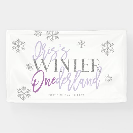 Winter ONEderland Silver Glitter Paars | Iris Spandoek (Horizontaal)