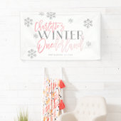 Winter ONEderland Silver Glitter Pink CUSTOM Spandoek (Insitu)