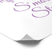 Winter Onederland S'mores Station Poster pourpre (Coin)