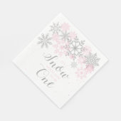 Winter Onederland Sneeuw Veel plezier om een serve Servet (Hoek)