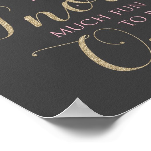 Winter Onederland Sneeuwt veel plezier om één bord Poster (Hoek)