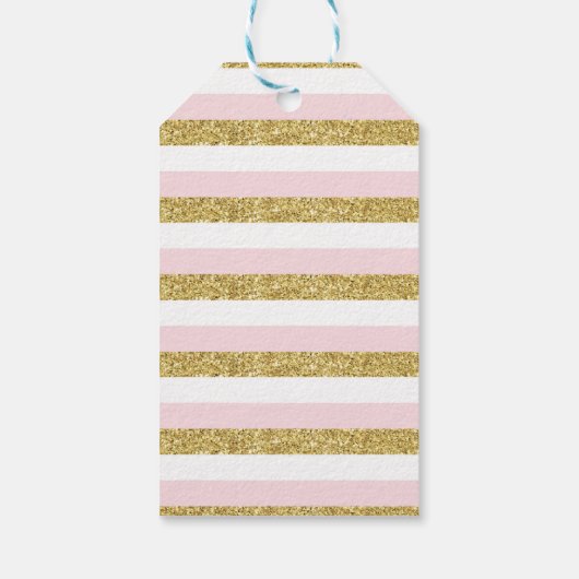 Winter ONEderland Sneeuwvlokken Roze Goud Verjaard Cadeaulabel (Achterkant)