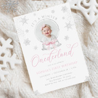 Winter ONEderland Snow Wereldbol eerste verjaardag