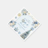 Winter Onederland Snowflake 1e verjaardag Servet (Hoek)