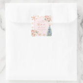 Winter Onederland Snowflake 1e verjaardag Vierkante Sticker (Tas)