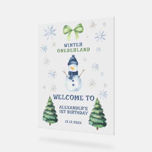 Winter Onederland Snowman 1er anniversaire (Angle)