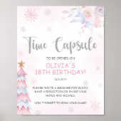 Winter Onederland tijd capsule teken Poster (Voorkant)