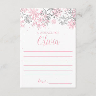 Winter Onederland Time Capsule bericht Pink Silver Informatiekaartje