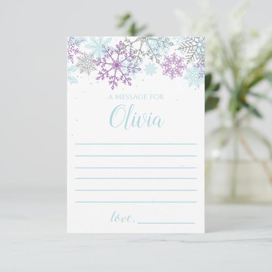 Winter Onederland Time Capsule carte note violet (Debout devant)