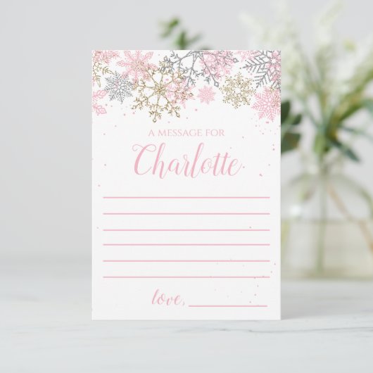 Winter Onederland Time Capsule note card Informatiekaartje (Staand voorkant)