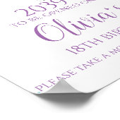 Winter ONEderland Time Capsule Sign Paars Silver Poster (Hoek)