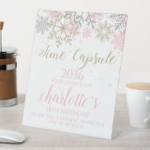 Winter ONEderland Time Capsule Sign Reclamebord Met Voetstuk (Insitu)