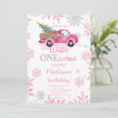 Winter ONEderland Uitnodiging (Staand voorkant)