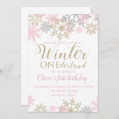 Winter ONEderland Uitnodiging (Voorkant / Achterkant)