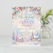 Winter Onederland Uitnodiging Winter Sweets Huis (Staand voorkant)