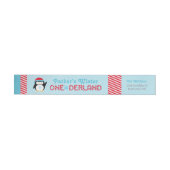 Winter ONEderland Verjaardag Pinguïn Blauw en Rood (Individueel)