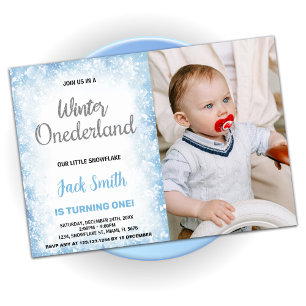 Winter Onederland Verjaardag Uitnodigingen Cloud F