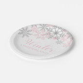 Winter ONEderland verjaardagsfeest bord (Gekanteld)