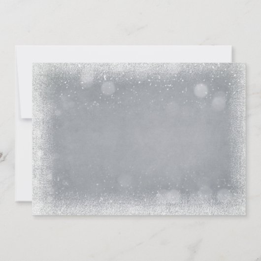 Winter Onederland verjaardagsuitnodiging Mint roze Kaart (Achterkant)