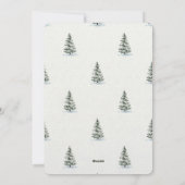 Winter Onederland Watercolor Animal First Birthday Kaart (Achterkant)