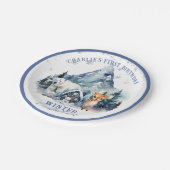 Winter Onederland Whimsical Woodland 1e verjaardag Papieren Bordje (Gekanteld)