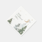 Winter Onederland Wild Forest eerste verjaardagsfe Servet (Hoek)