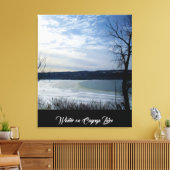 WINTER OP CAYUGA LAKE CANVAS AFDRUK (Insitu (Woonkamer))