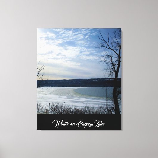 WINTER OP CAYUGA LAKE CANVAS AFDRUK (Voorkant)