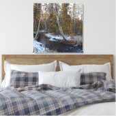 Winter op Chester Creek Stretched Canvas Print (Insitu (Slaapkamer))