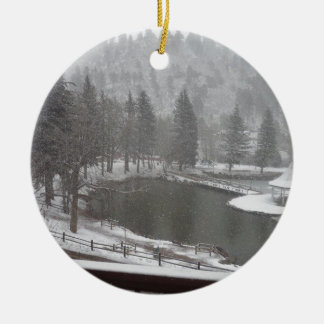 Winter op de Herfsten van de Groene Berg, Colorado Keramisch Ornament