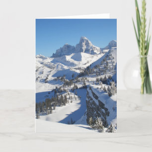 Winter op de Tetons-kaart Kaart