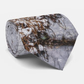 Winter op Finley-dam Stropdas (Opgerold)