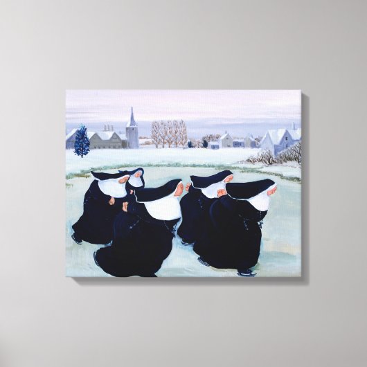 Winter op het Convent Canvas Afdruk (Voorkant)