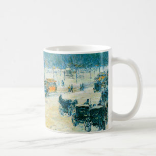 Winter op Unieplein door Frederick Childe Hassam Koffiemok