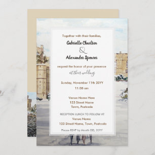 Winter op Windsor Castle Wedding Kaart