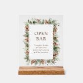 Winter Open Bar Acryl Bord (Voorkant)