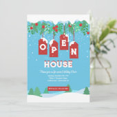 Winter Open Huis Kaart (Staand voorkant)