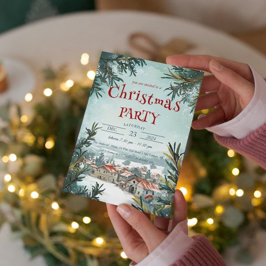 Winter Outdoor Scenery Kerstfeest Kaart