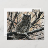 Winter Owl Briefkaart (Voorkant / Achterkant)