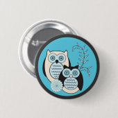 Winter Owls Button (Voorkant /achterkant)
