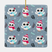 Winter Owls Keramisch Ornament (Achterkant)