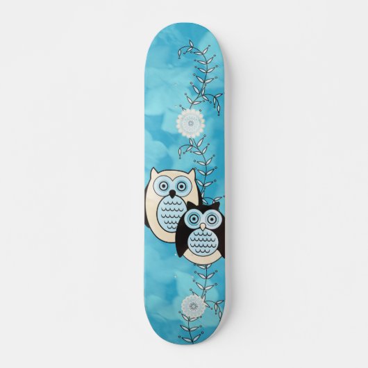 Winter Owls Skateboard (Voorkant)