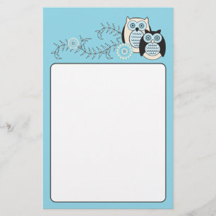 Winter Owls Stationery Briefpapier