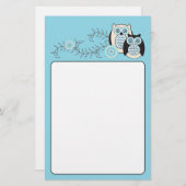 Winter Owls Stationery Briefpapier (Voorkant / Achterkant)