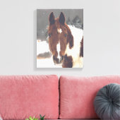 Winter Paard Verpakt Canvas Afdruk (Insitu (Woonkamer))