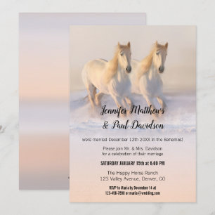 Winter Paarden Weddenschappen Alleen uitnodiging