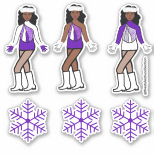 Winter Paarse danser Stickers #1