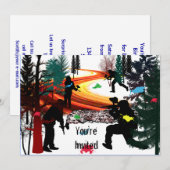 Winter Paintball in de Bossen Kaart (Voorkant / Achterkant)