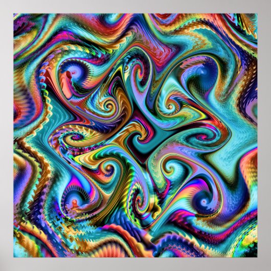 Winter Palet Fractal Poster (Voorkant)