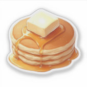 Winter Pancake Cozy Breakfast Aesthetic Sticker   (Voorkant)